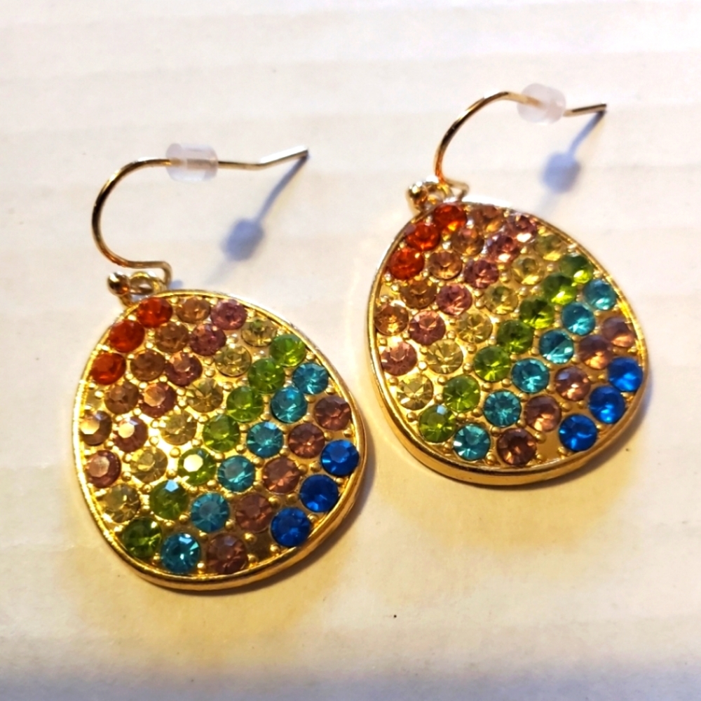 Colorful Rhinestone Earrings